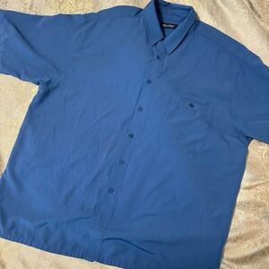 Puritan Men’s Blue Button Down Short Sleeve Shirt XXL